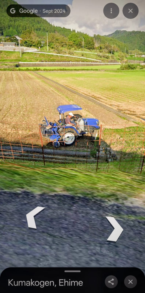 a farmer on a tractor