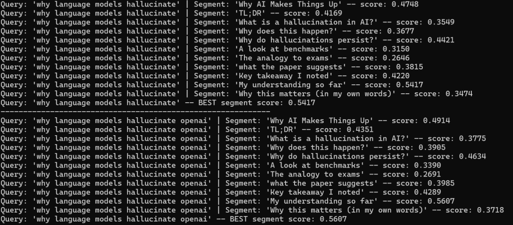 article section embeddings